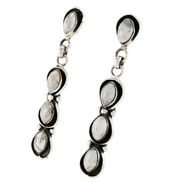 Howlite Earrings Sterling Silver E1179-C103