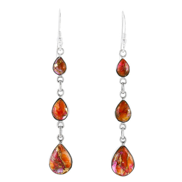 Plum Spiny Earrings Sterling Silver E1241-C92