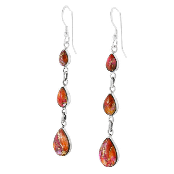 Plum Spiny Earrings Sterling Silver E1241-C92