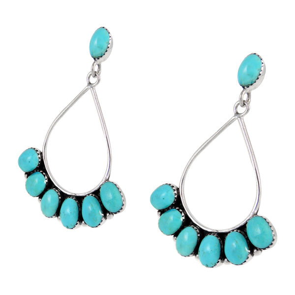 Sterling Silver Earrings Turquoise E1246-C75