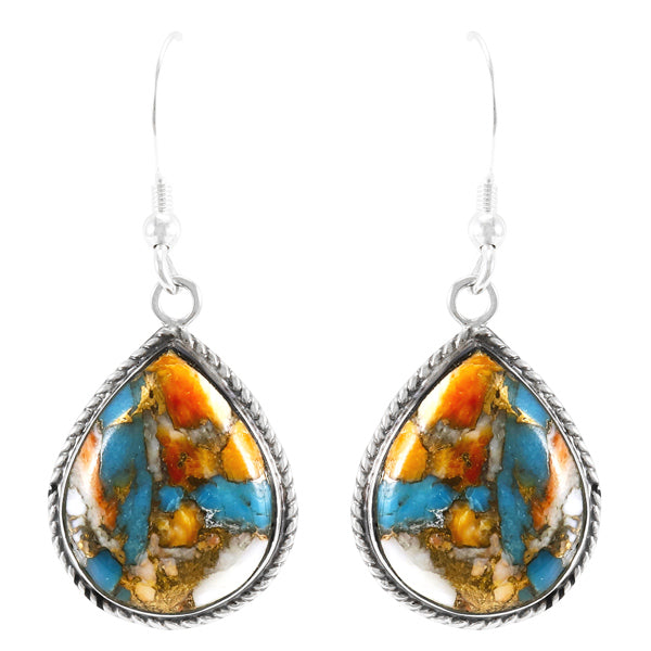Spiny Turquoise Earrings Sterling Silver E1269-C89