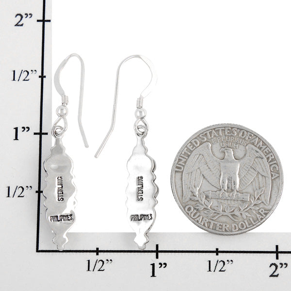 Rainbow Spiny Turquoise Earrings Sterling Silver E1278-C91