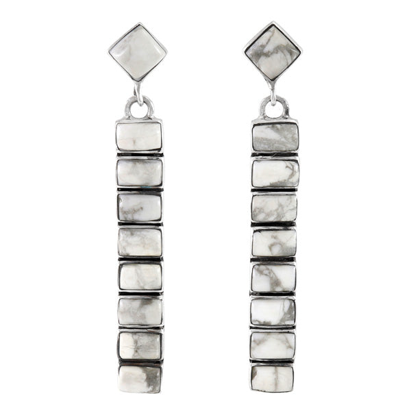 Howlite Earrings Sterling Silver E1305-C103