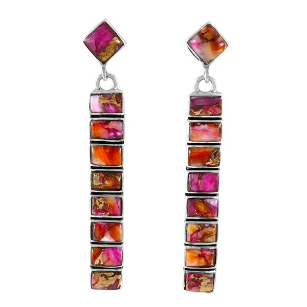 Plum Spiny Earrings Sterling Silver E1305-C92