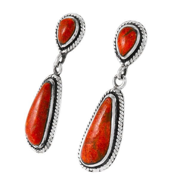 Coral Earrings Sterling Silver E1359-C74