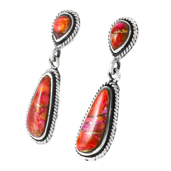 Plum Spiny Earrings Sterling Silver E1359-C92