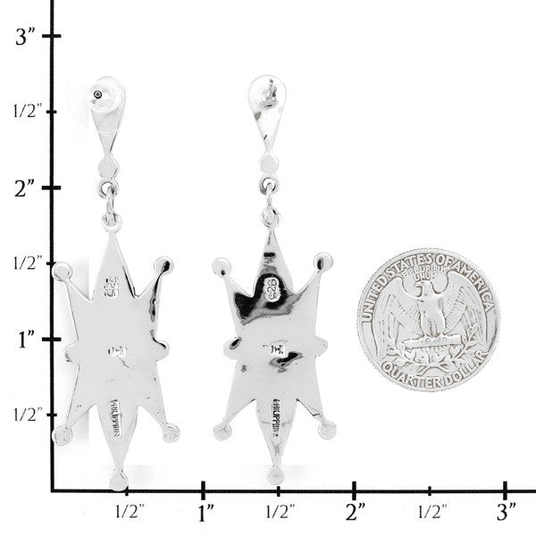 Coral Earrings Sterling Silver E1437-LG-C74 (Larger version)