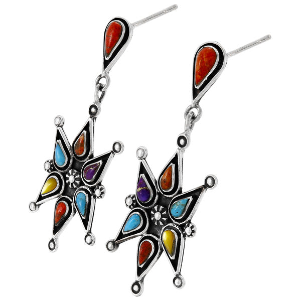 Multicolor Earrings Sterling Silver E1437-SM-C71