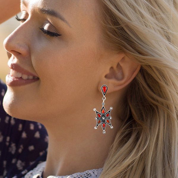Coral Earrings Sterling Silver E1437-SM-C74
