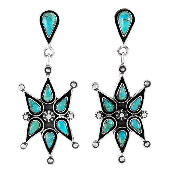 Turquoise Earrings Sterling Silver E1437-SM-C75