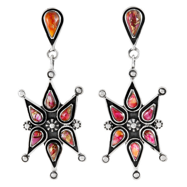 Plum Spiny Earrings Sterling Silver E1437-SM-C92