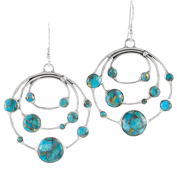 Planets Sky Matrix Earrings Sterling Silver E1448-C94