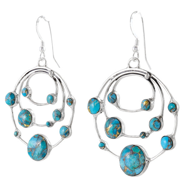 Planets Sky Matrix Earrings Sterling Silver E1448-C94