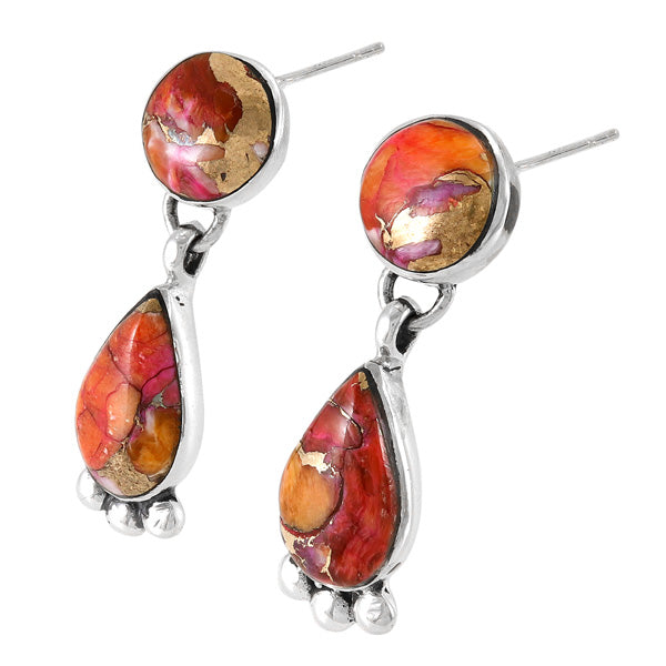 Plum Spiny Earrings Sterling Silver E1451-C92
