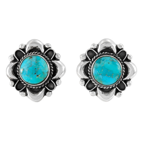 Turquoise Earrings Sterling Silver E1455-C75