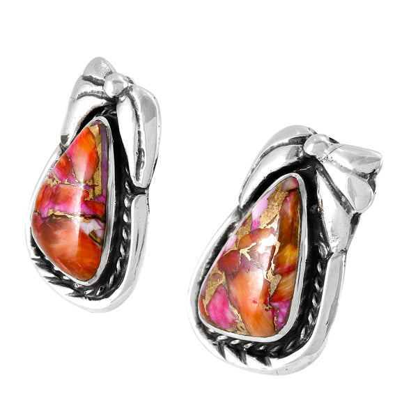 Plum Spiny Earrings Sterling Silver E1460-C92