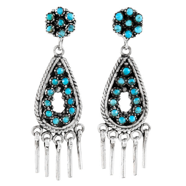 Turquoise Earrings Sterling Silver E1464-SM-C75