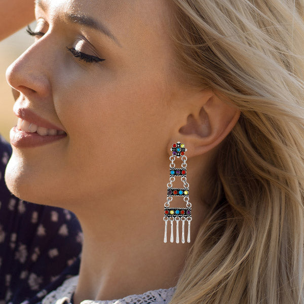Multicolor Earrings E1465-LG-C71 (Larger version)