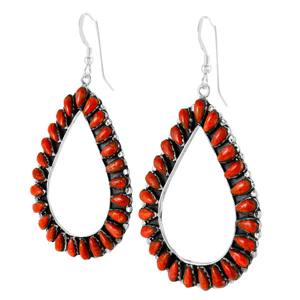 Coral Earrings Sterling Silver E1471-C74
