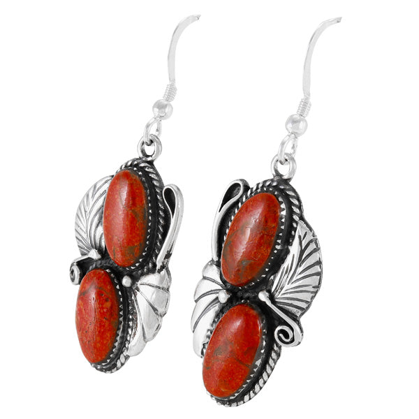 Coral Earrings Sterling Silver E1488-C74