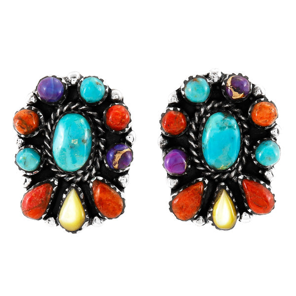 Multicolor Earrings Sterling Silver E1490-C71