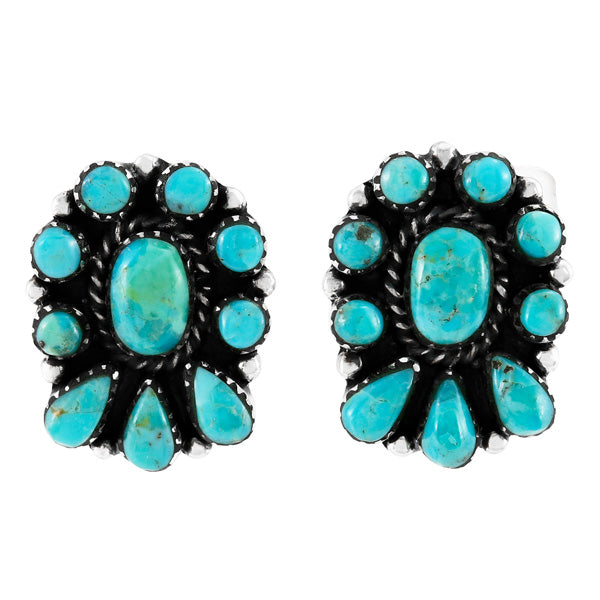 Turquoise Earrings Sterling Silver E1490-C75