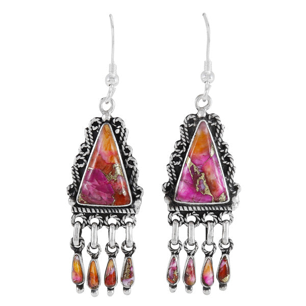 Plum Spiny Earrings Sterling Silver E1494-C92
