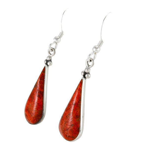 Coral Earrings Sterling Silver E1496-C74