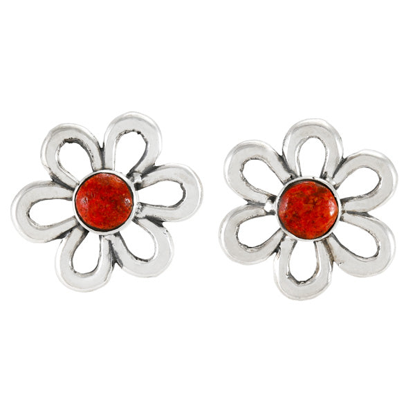 Coral Earrings Sterling Silver E1497-C74