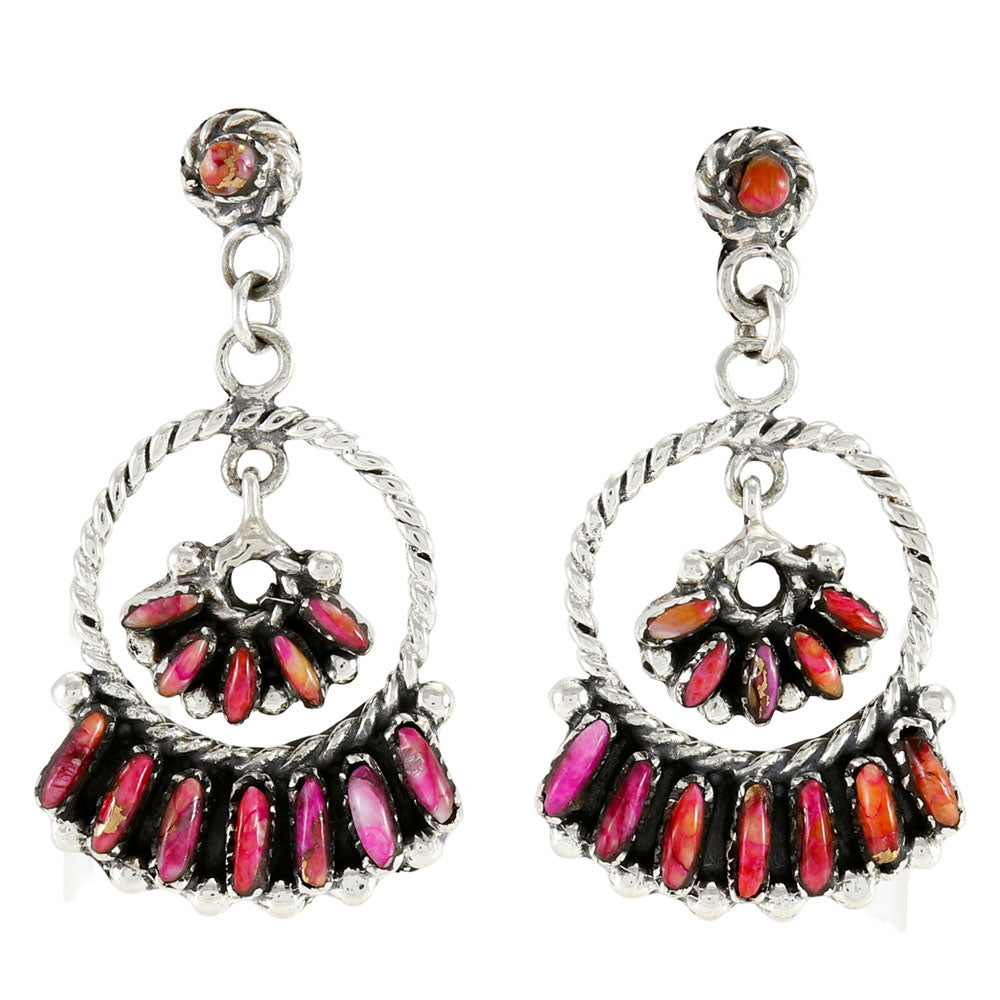 Plum Spiny Earrings Sterling Silver E1501-C92