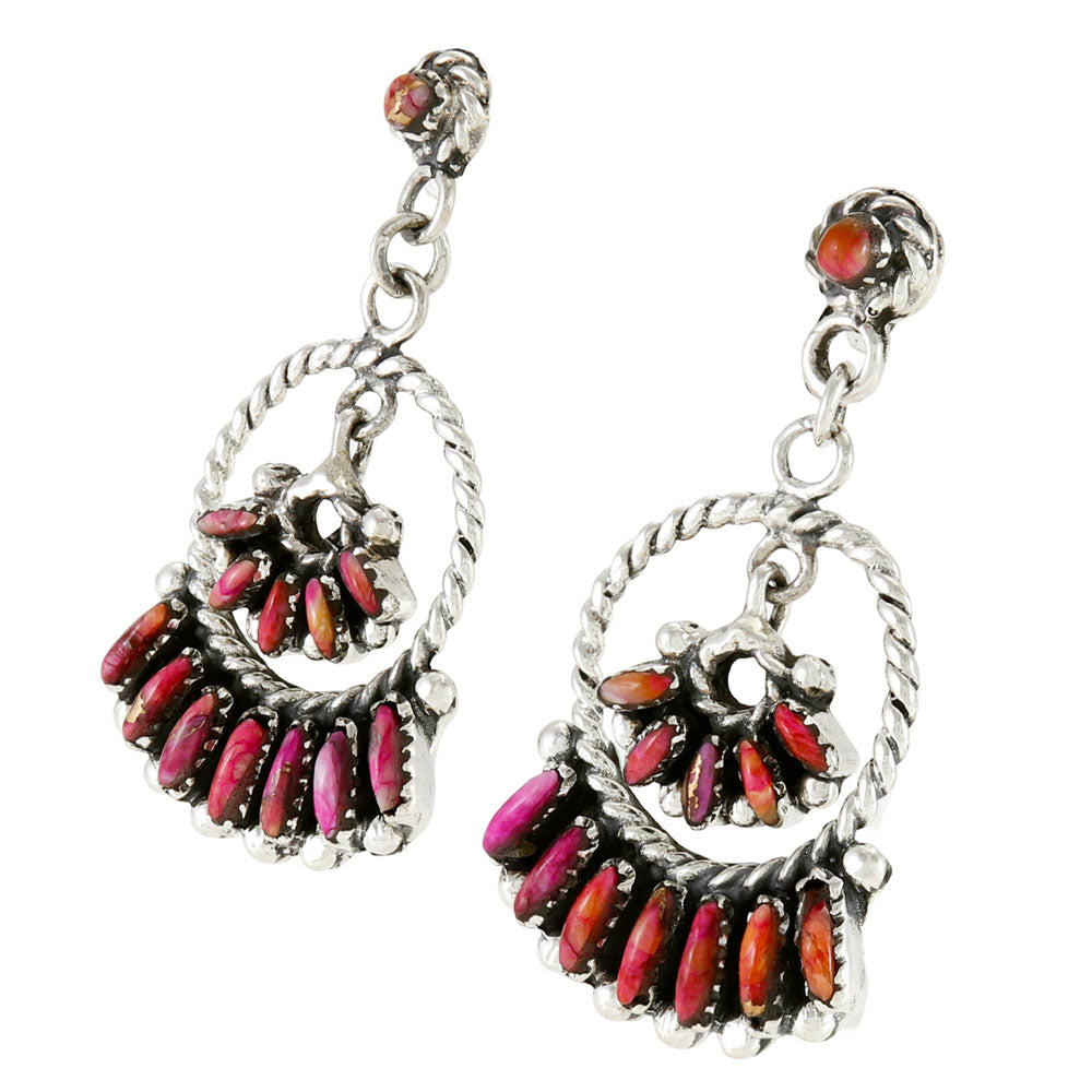 Plum Spiny Earrings Sterling Silver E1501-C92