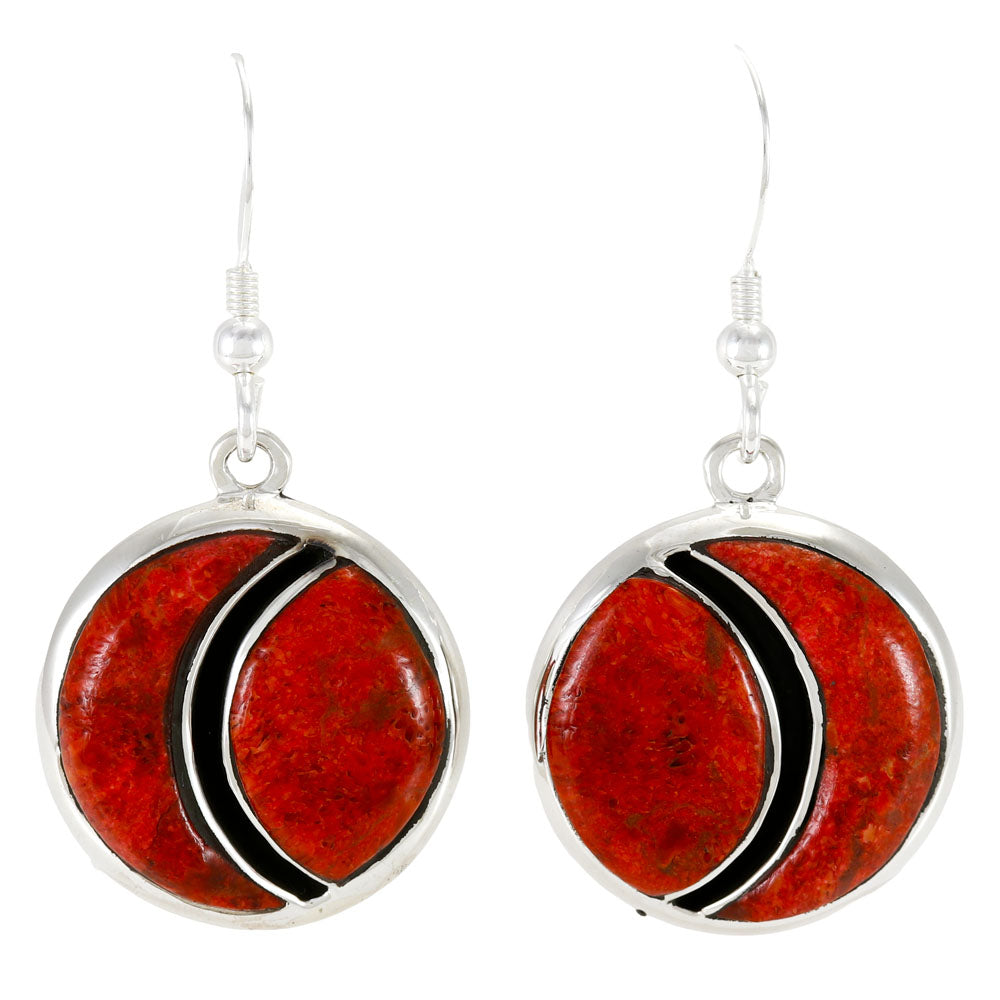 Coral Earrings Sterling Silver E1503-C74