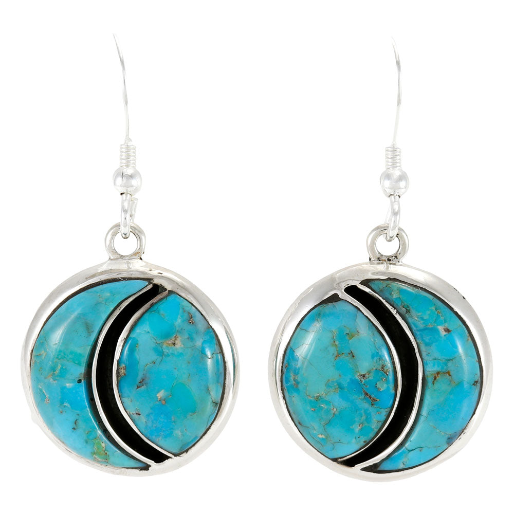 Turquoise Earrings Sterling Silver E1503-C75