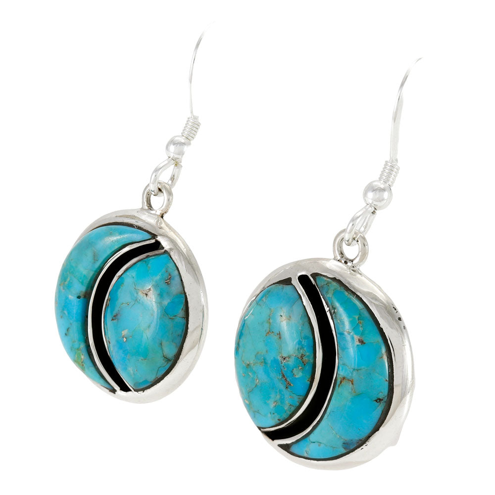 Turquoise Earrings Sterling Silver E1503-C75