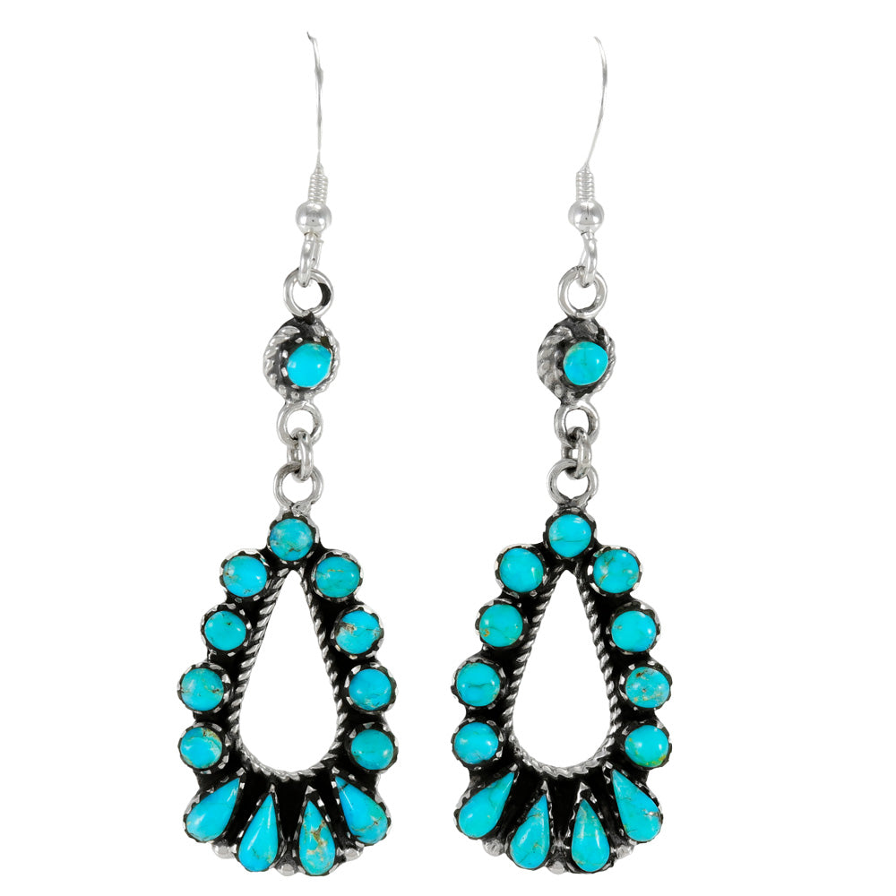 Turquoise Earrings Sterling Silver E1505-C75