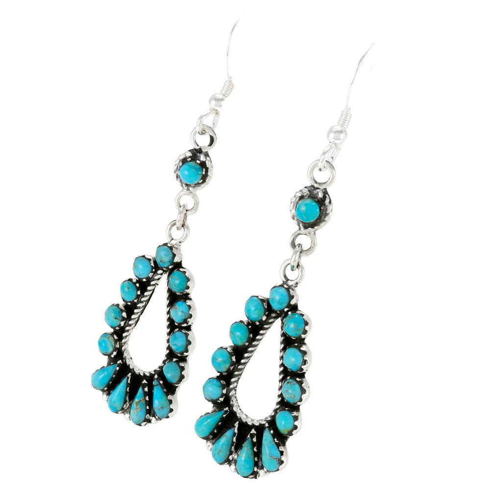 Turquoise Earrings Sterling Silver E1505-C75