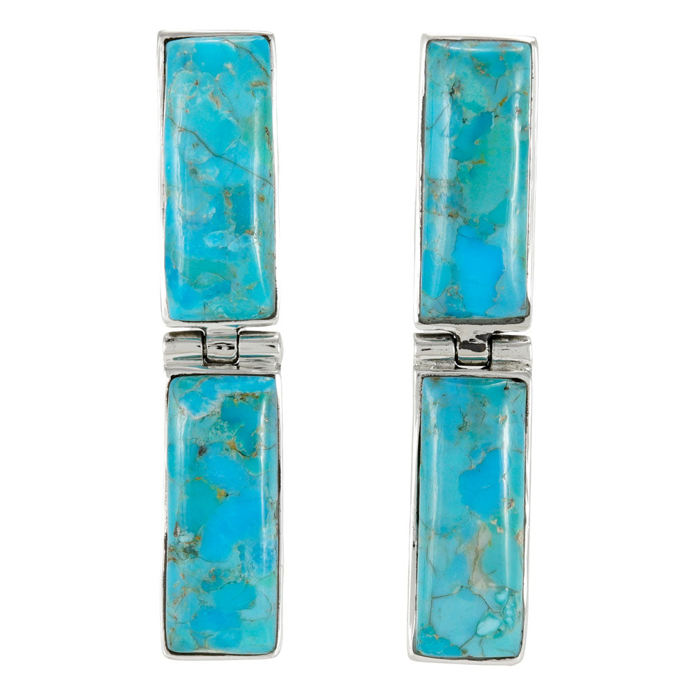 Turquoise Earrings Sterling Silver E1506-C75
