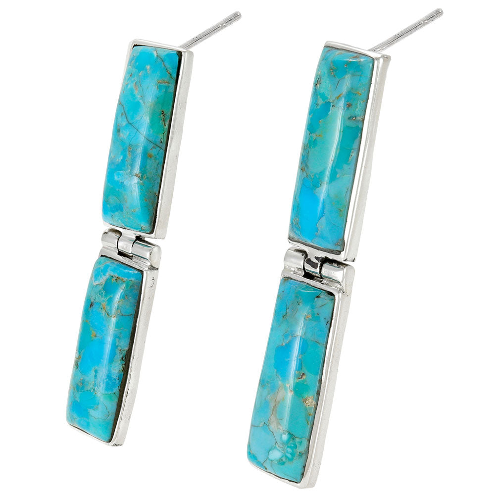 Turquoise Earrings Sterling Silver E1506-C75