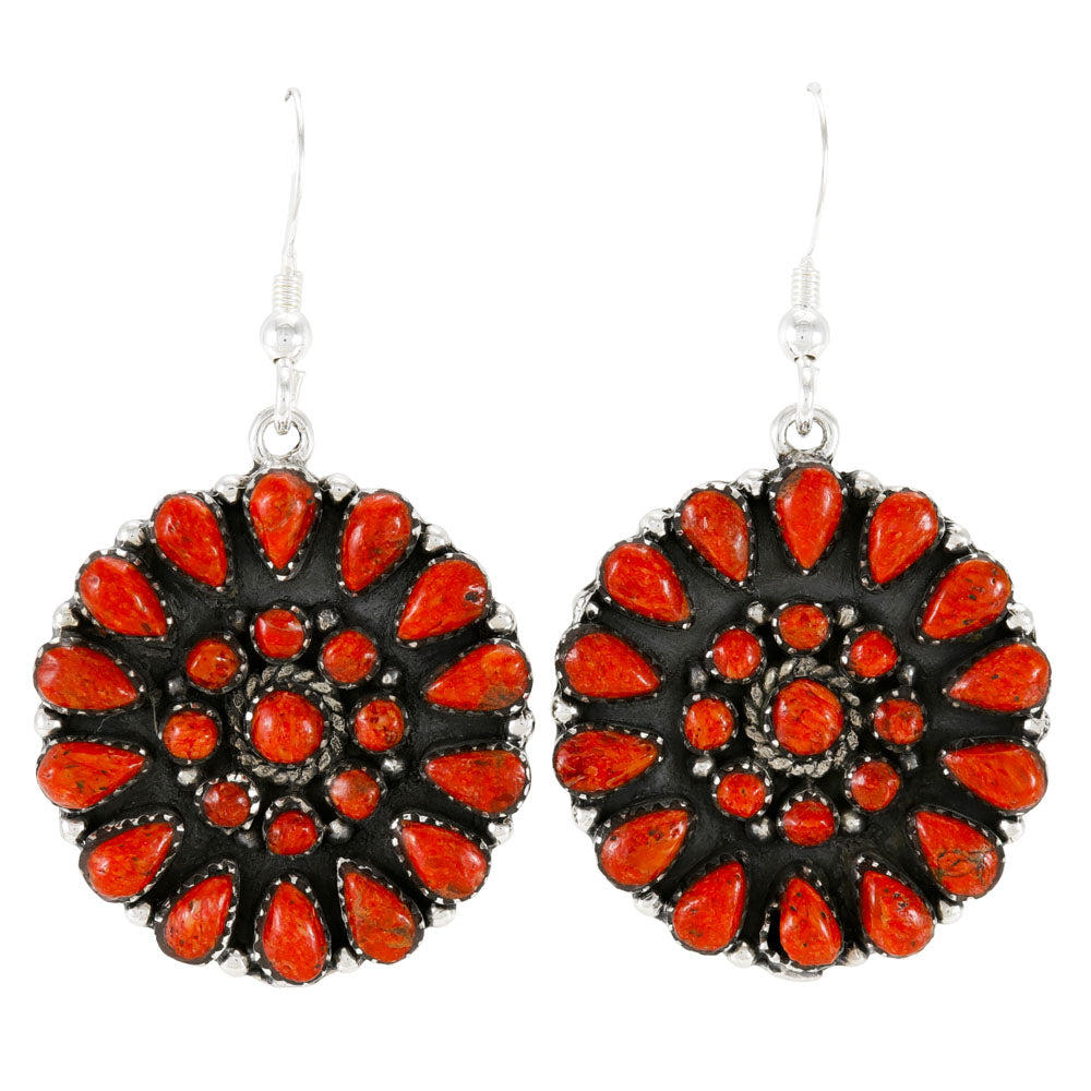 Coral Earrings Sterling Silver E1507-C74