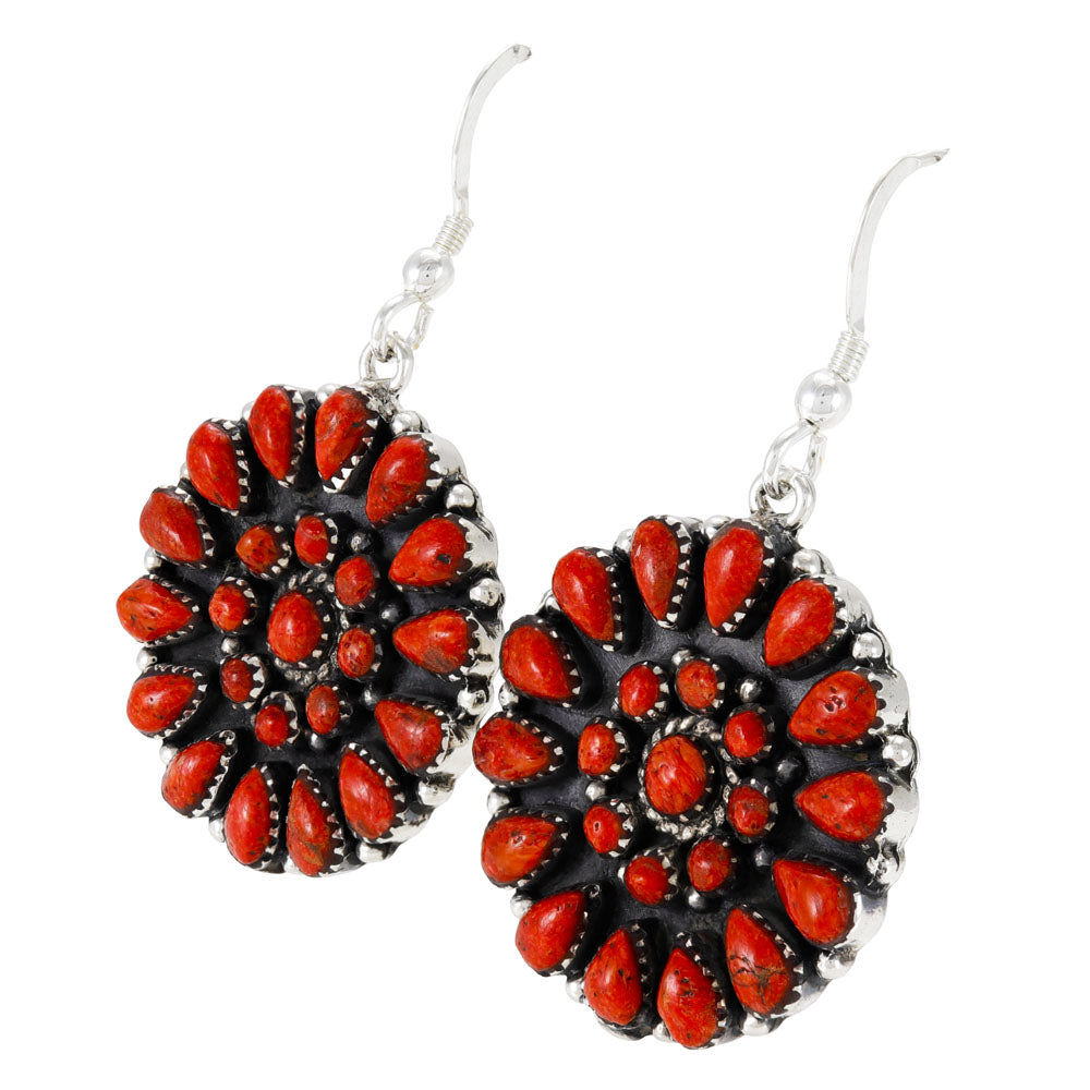 Coral Earrings Sterling Silver E1507-C74