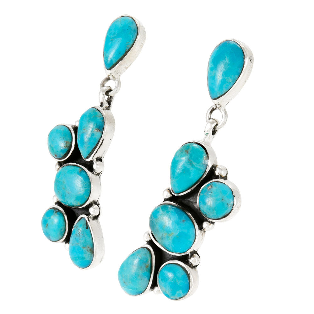 Turquoise Earrings Sterling Silver E1510-C75