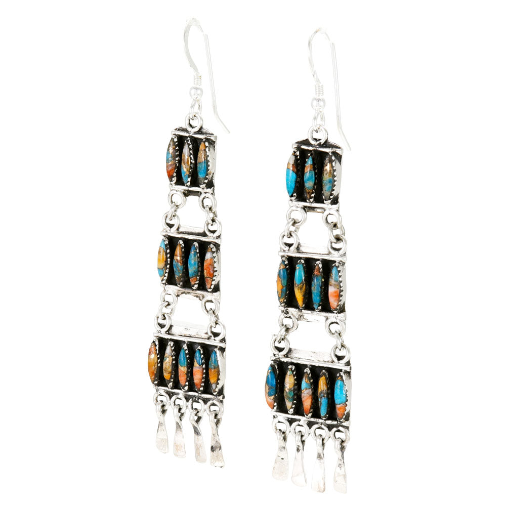 Spiny Turquoise Earrings Sterling Silver E1511-C89