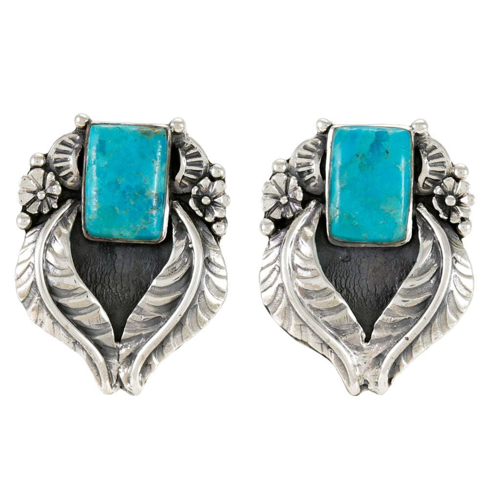 Turquoise Earrings Sterling Silver E1514-C75
