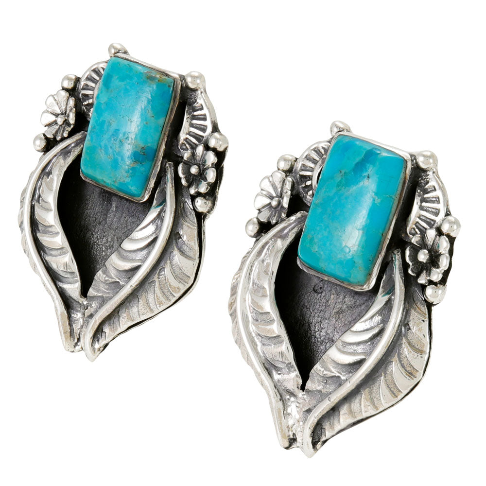 Turquoise Earrings Sterling Silver E1514-C75