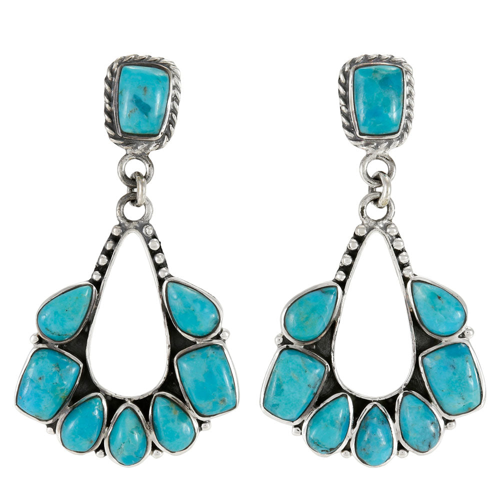 Turquoise Earrings Sterling Silver E1515-C75