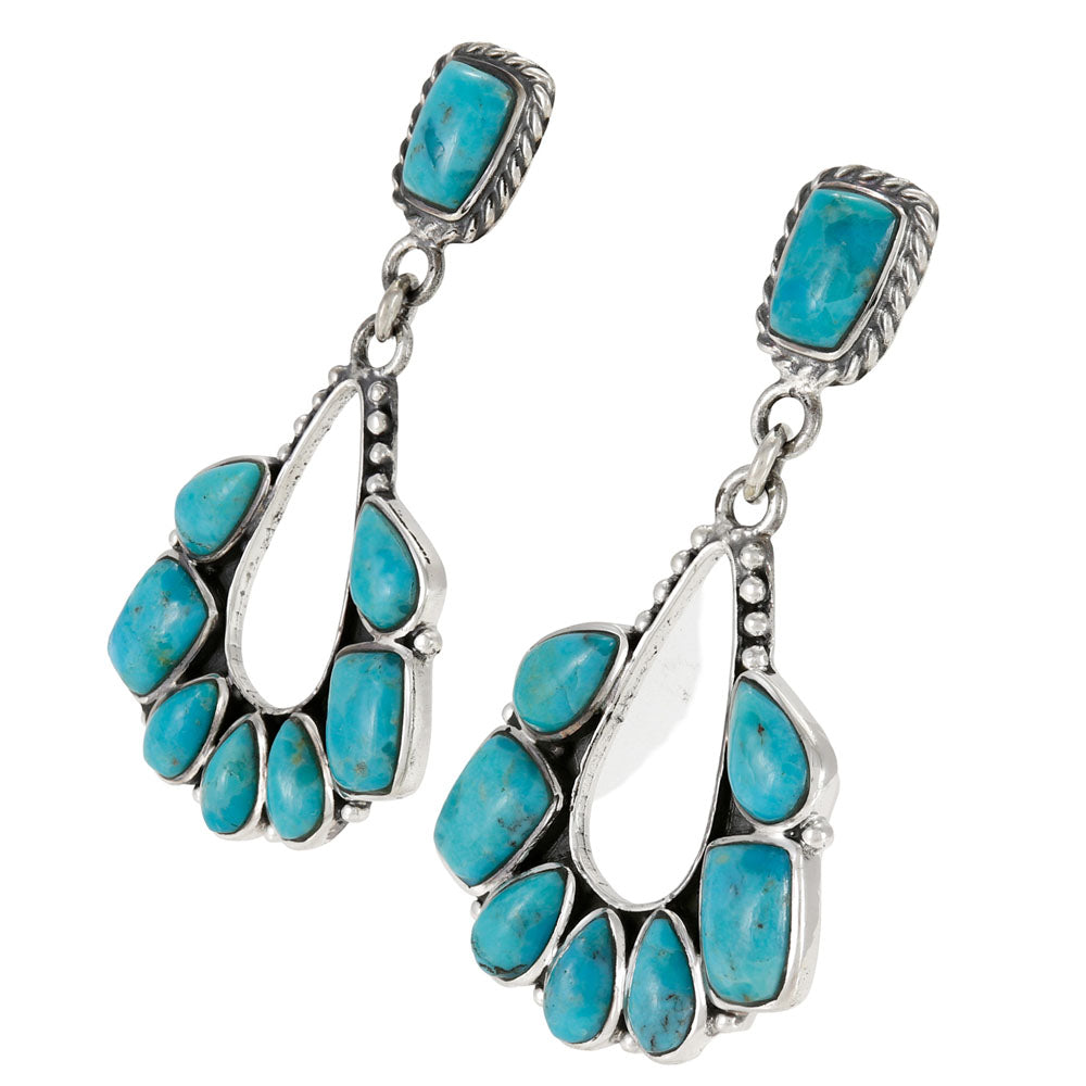 Turquoise Earrings Sterling Silver E1515-C75