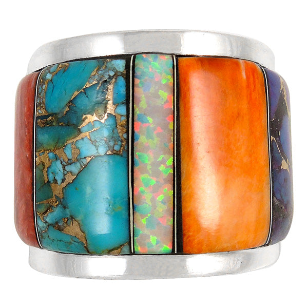 Multi Gemstone Ring Sterling Silver R2432-C00