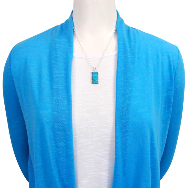 Turquoise Jewelry Pendant Sterling Silver P3044-LG-C75