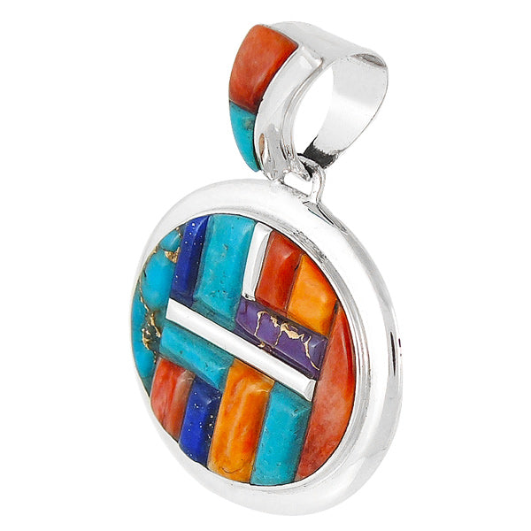 Sterling Silver Pendant Multicolor P3082-LG-C51