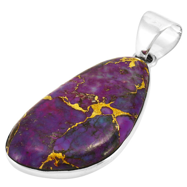 Purple Turquoise Pendant Sterling Silver P3102-LG-C77